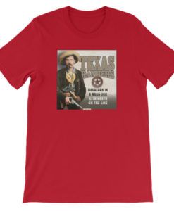 Texas Rangers-Hard Men in a Hard Job T-Shirt, Red