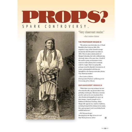 True West Magazine May 2018 | Studio Props? Geronimo-Chatto Controversy